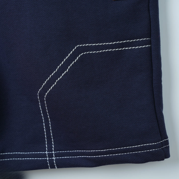 Poney Boys Contrast Stitch Colour Bermuda