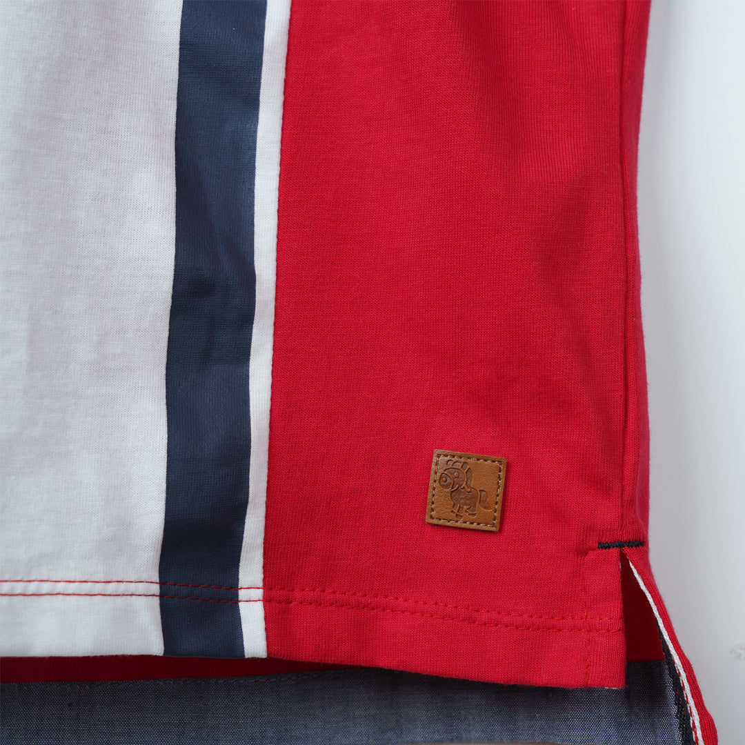 Poney Boys Colour Blocking Short Sleeve Polo
