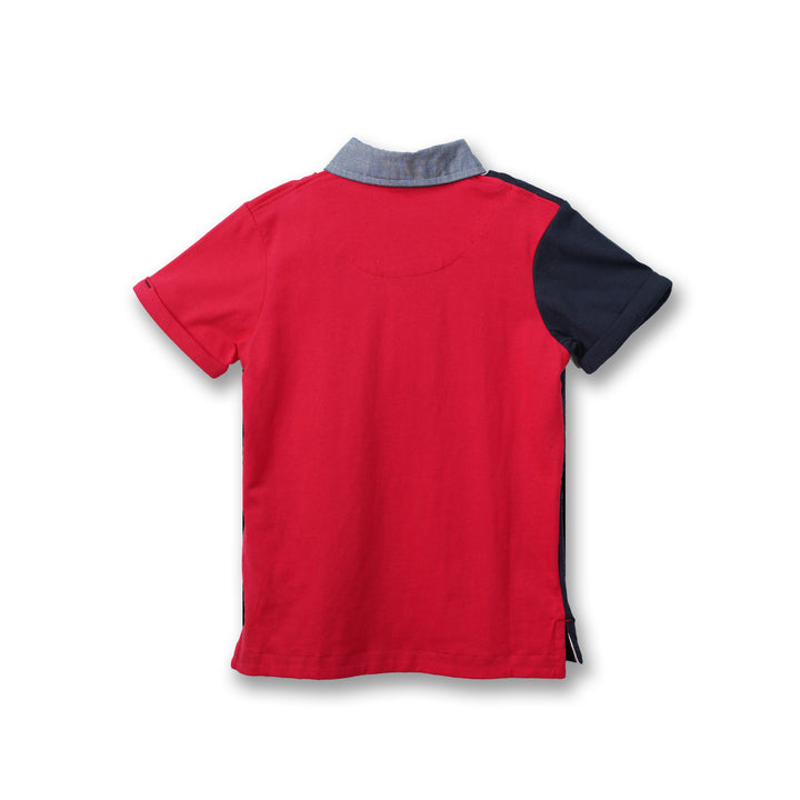 Poney Boys Colour Blocking Short Sleeve Polo