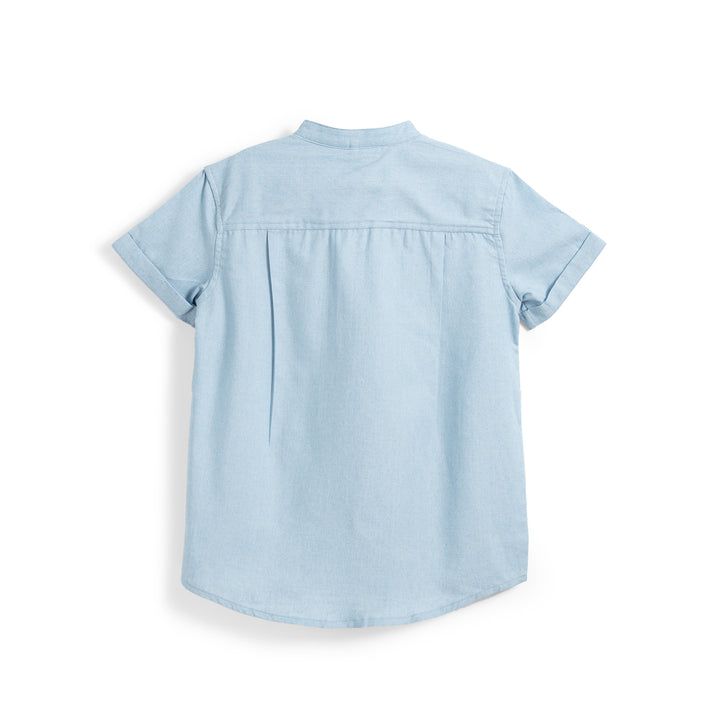 Poney Boys Oversized Henley Collar Short Sleeve Shirt