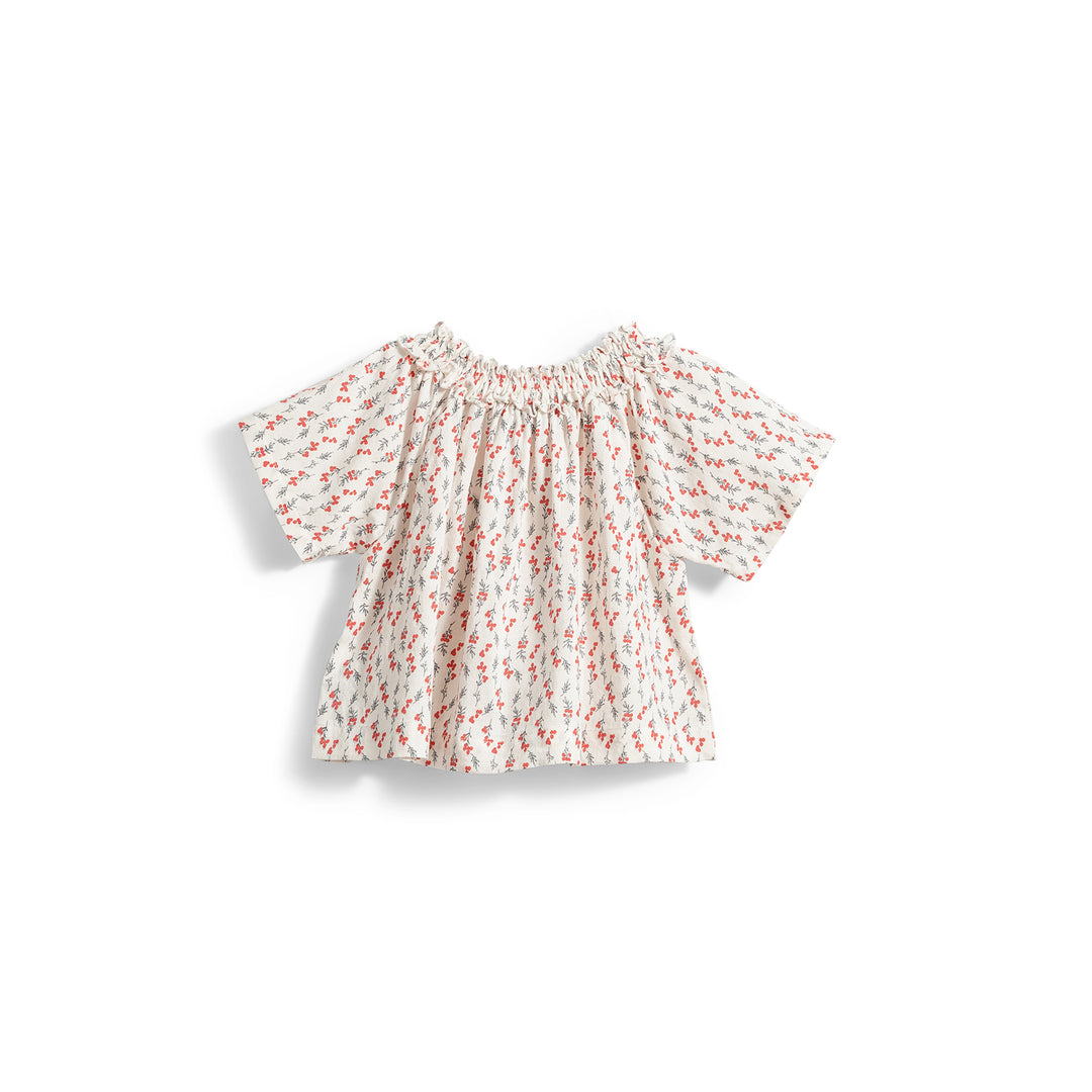 Poney Girls Gather Collared Blouse