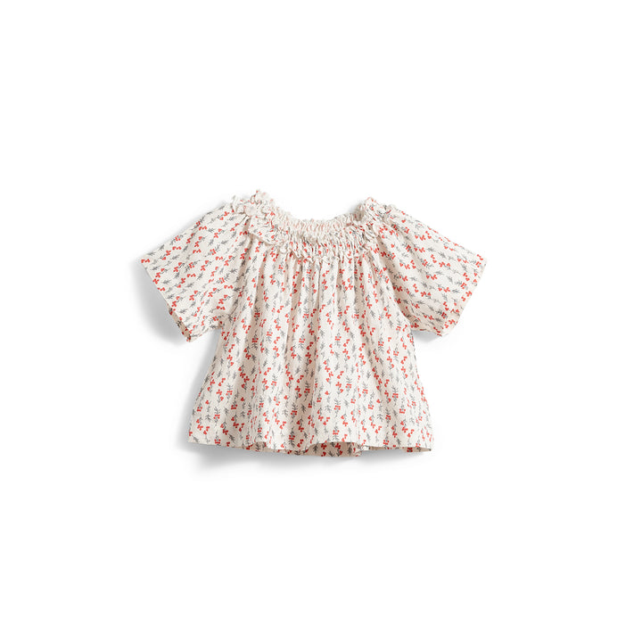 Poney Girls Gather Collared Blouse