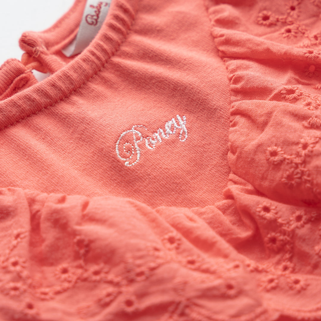 Poney Girls Lace Trims Short Sleeve Tee