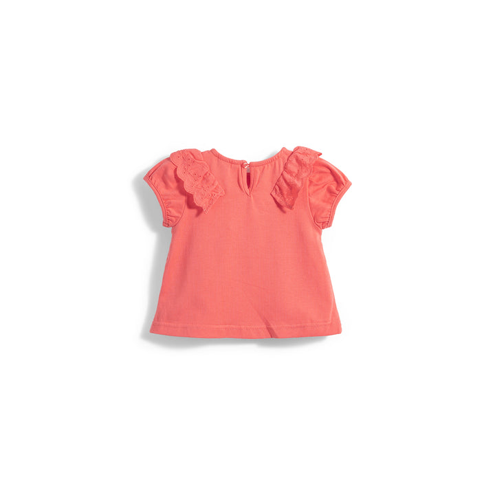 Poney Girls Lace Trims Short Sleeve Tee