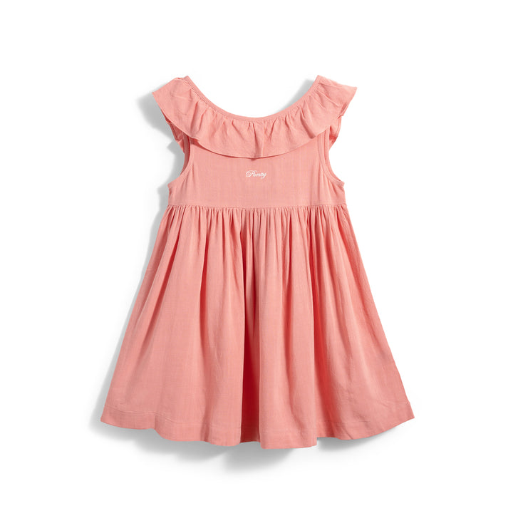 Poney Girls Ruffles Dress with Ribbon