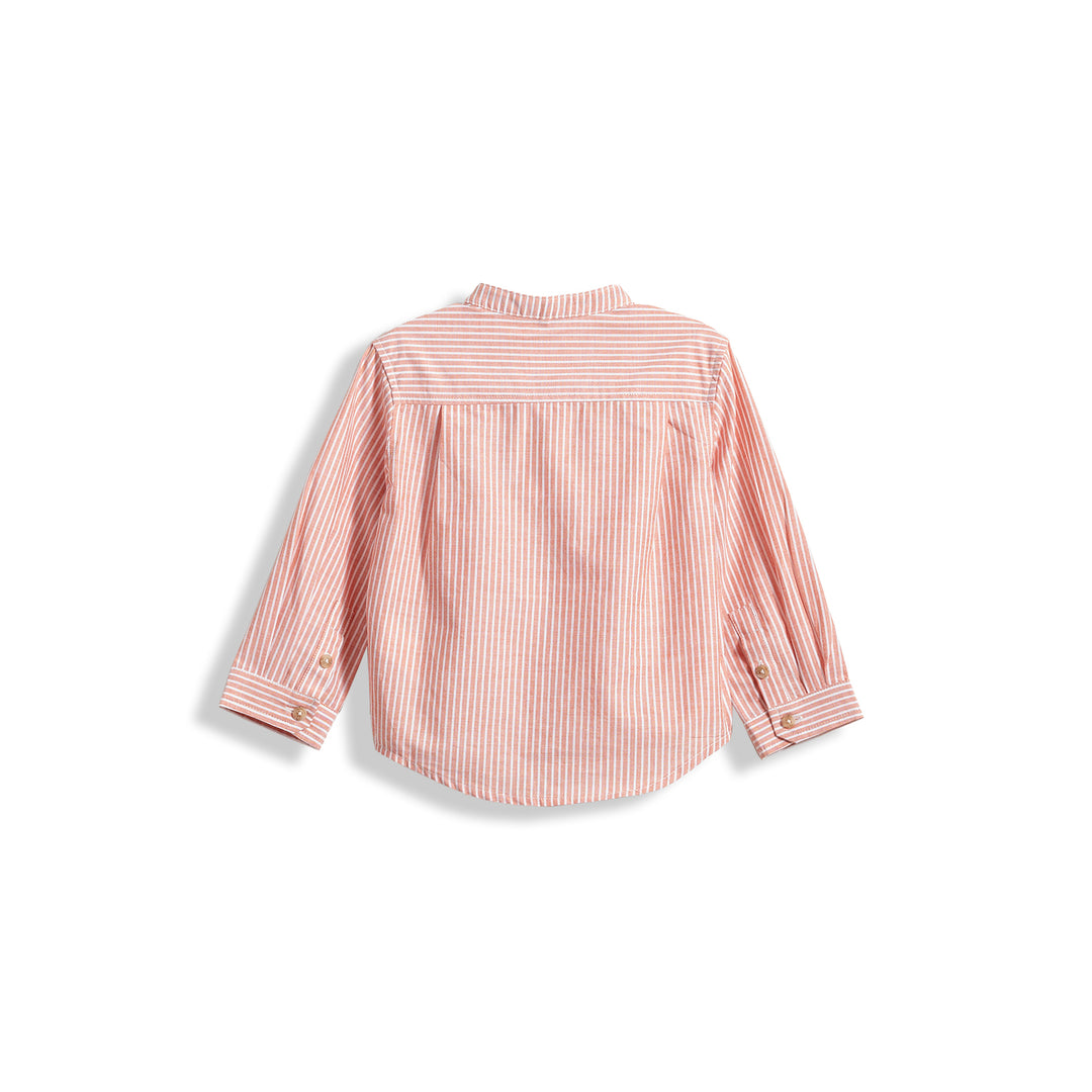 Poney Boys Yarn Dyed Striped Long Sleeve Shirt