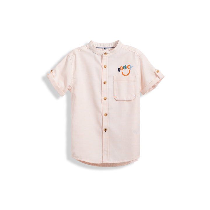 Poney Boys Henley Collar Short Sleeve Shirt