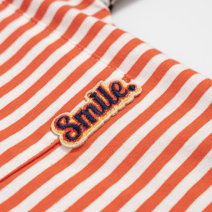 Poney Boys Contrast Colour Striped Round Neck Short Sleeve Tee