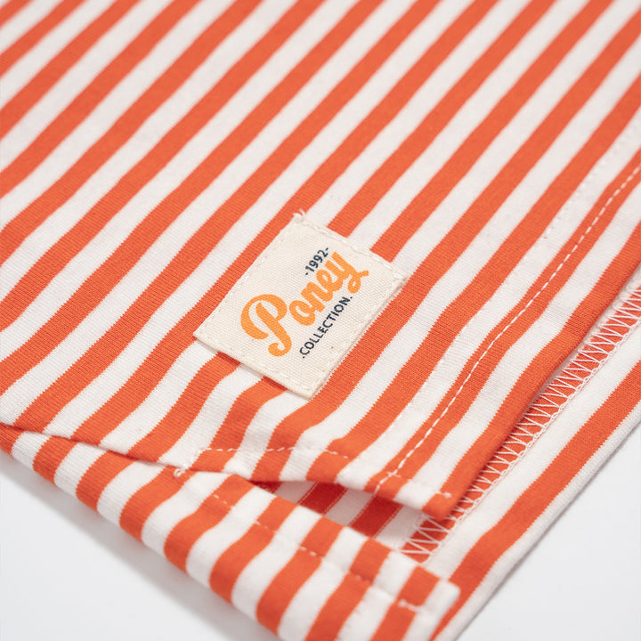 Poney Boys Contrast Colour Striped Round Neck Short Sleeve Tee