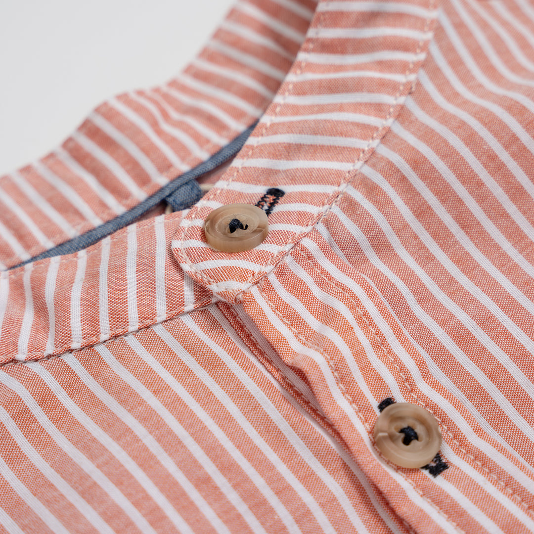 Poney Boys Yarn Dyed Stripe Long Sleeve Shirt