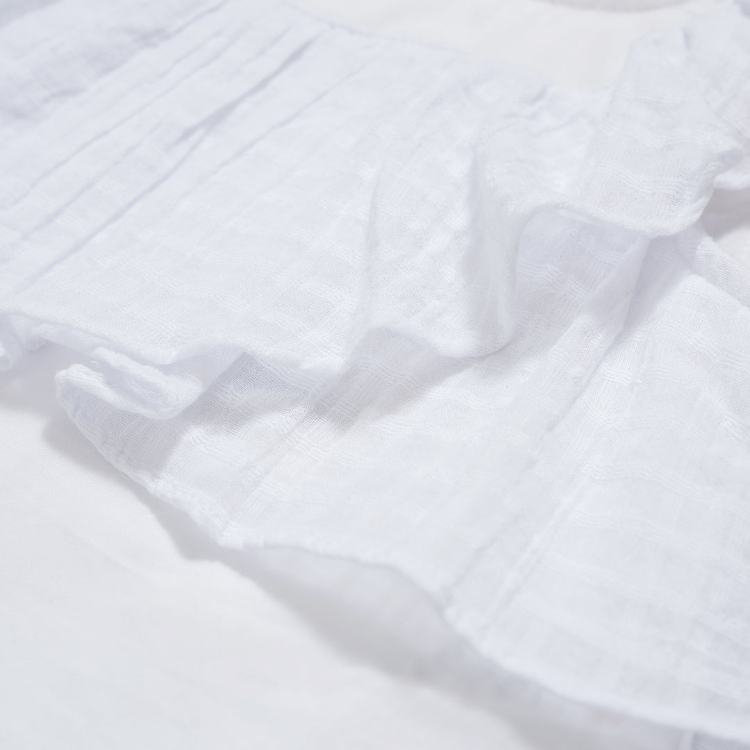 Poney Girls Sleeveless Blouse with Lace Ruffles