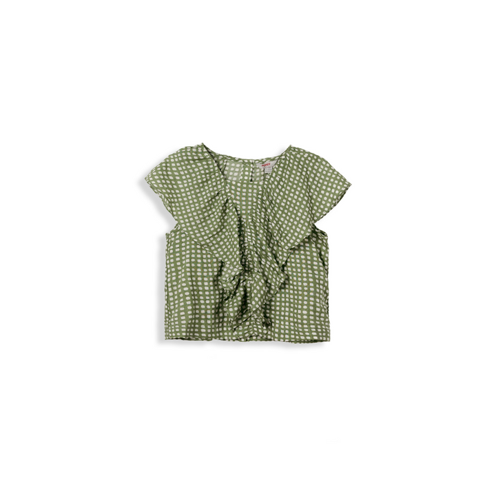 Poney Girls Printed Ruffle Blouse
