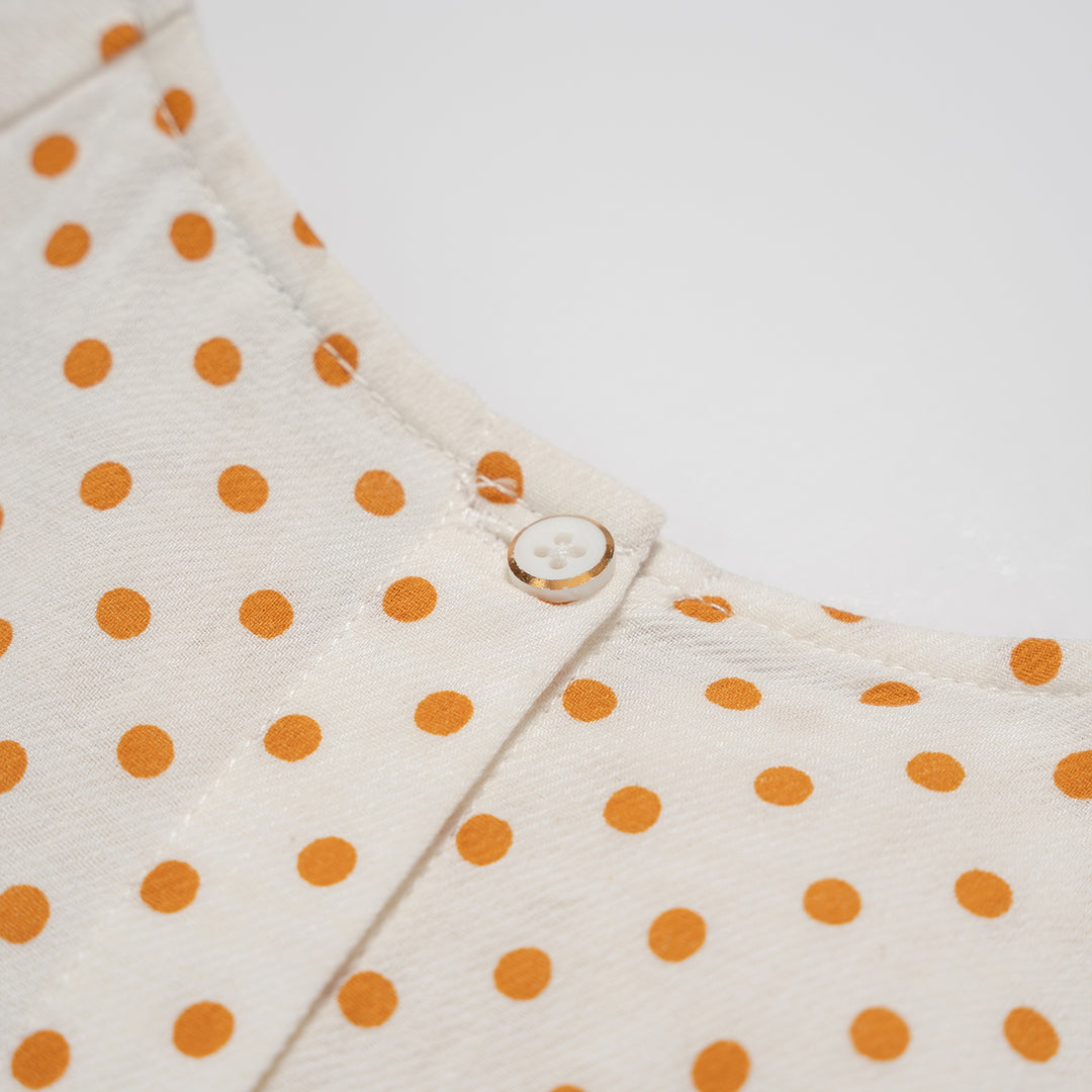 Poney Girls Frills Blouse with Dot Prints