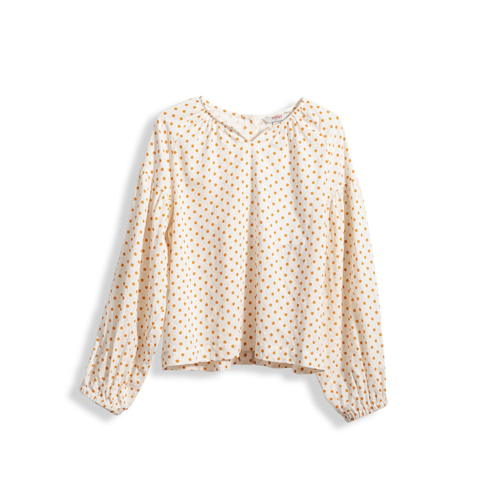 Poney Girls Frills Blouse with Dot Prints