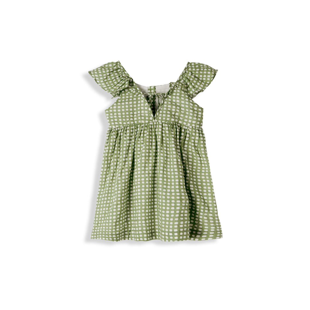 Poney Girls Printed Dress with Back Knot