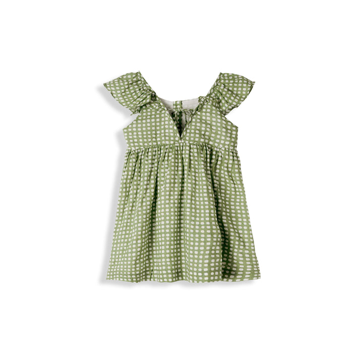 Poney Girls Printed Dress with Back Knot
