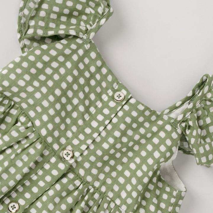 Poney Girls Printed Dress with Back Knot
