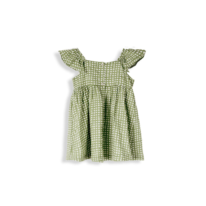 Poney Girls Printed Dress with Back Knot