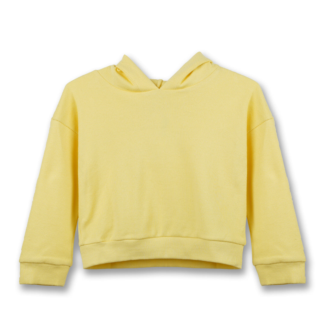 Poney Girls Yellow 2-piece Hoodie & Shorts Set