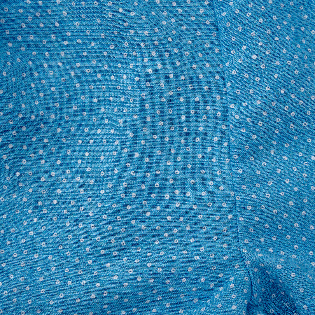 Poney Girls Blue Printed Shorts with Ribbon