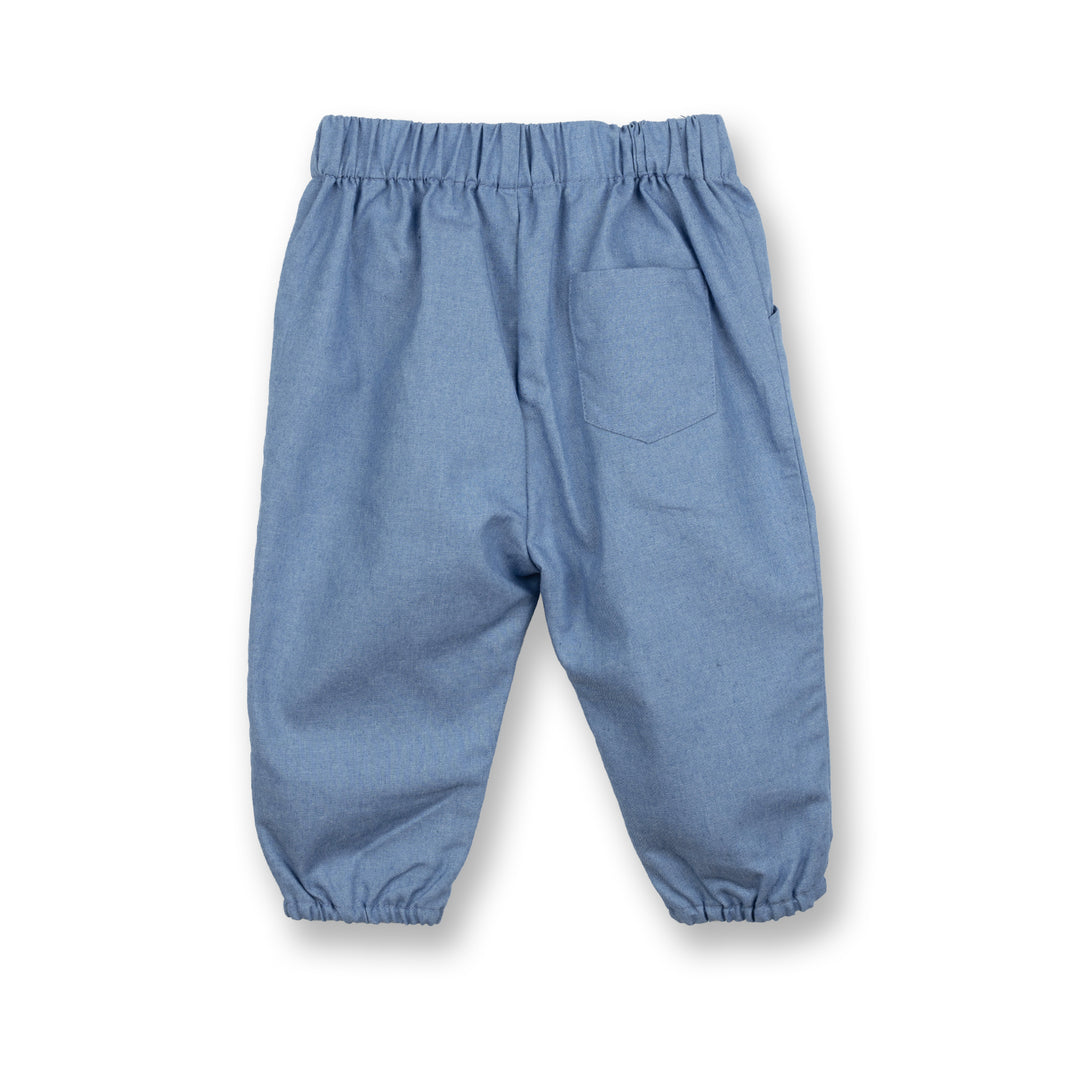 Poney Girls Denim Buttoned Trousers