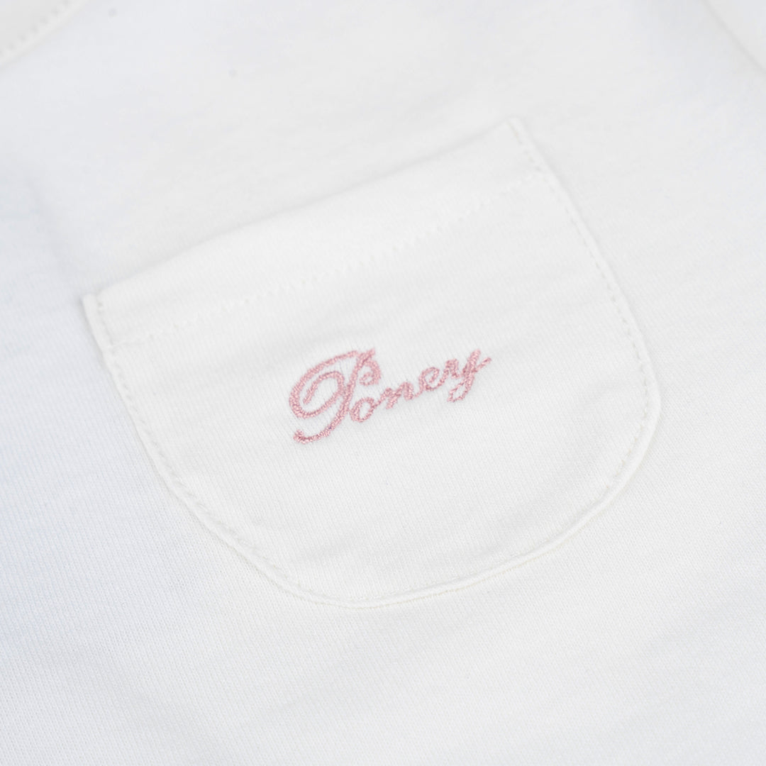 Poney Girls White Plain Short Sleeve Top