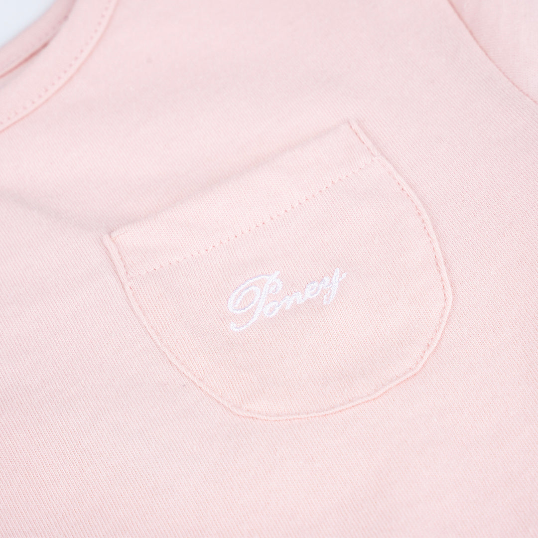 Poney Girls Pink Plain Short Sleeve Top