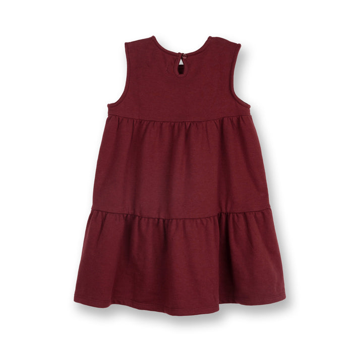Poney Girls Maroon Sleeveless Dress