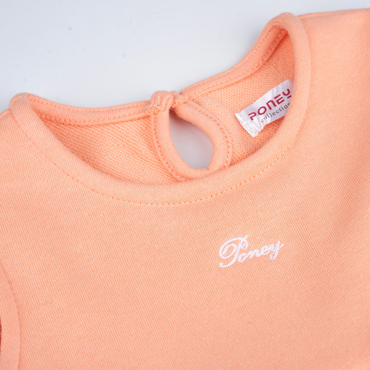 Poney Girls Light Orange Sleeveless Dress