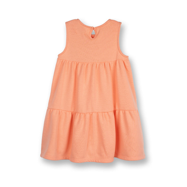 Poney Girls Light Orange Sleeveless Dress
