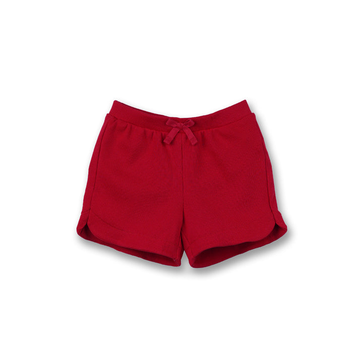 Poney Girls Red 2-piece Hoodie & Shorts Set