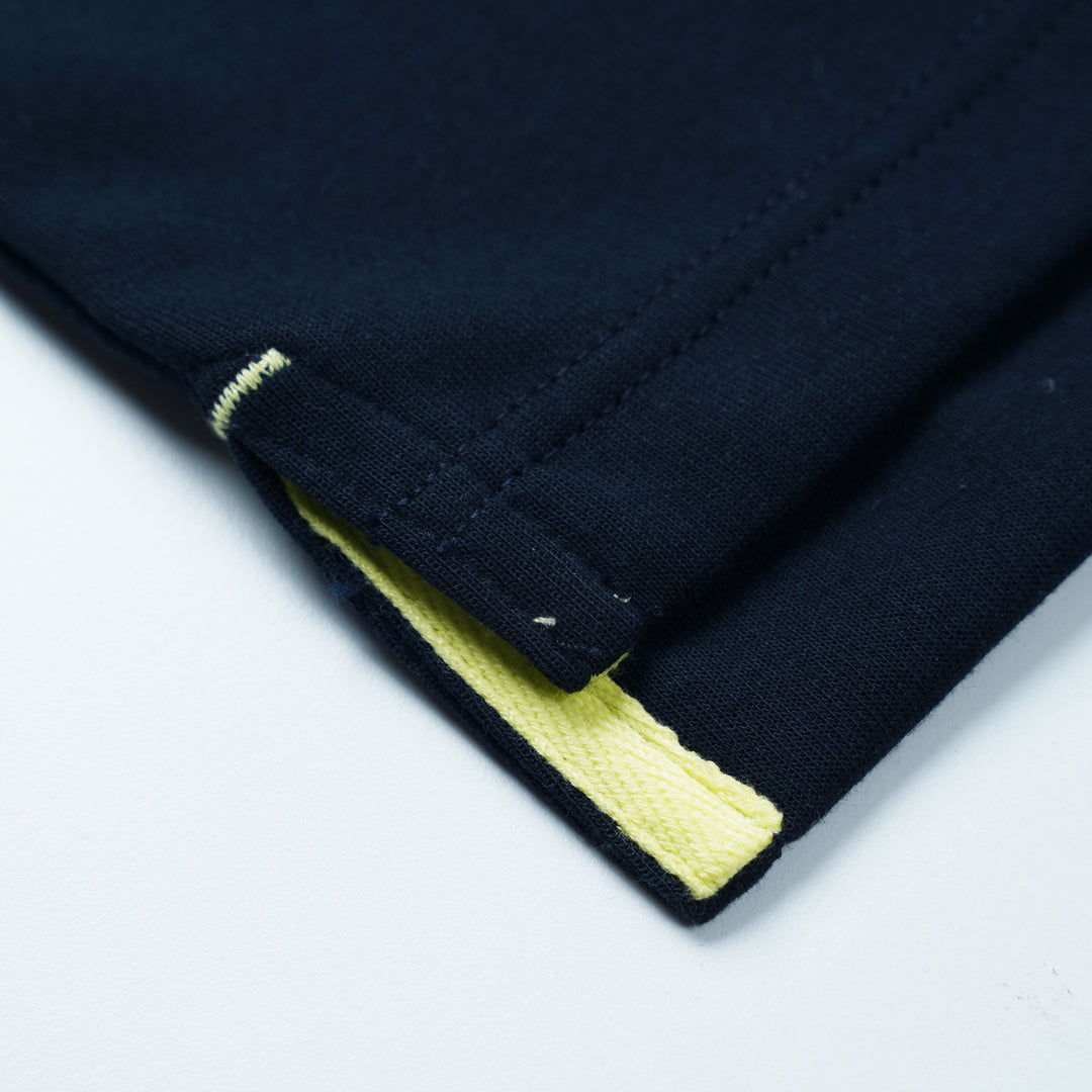 Poney Boys Navy Blocking Colour Oversized Tee