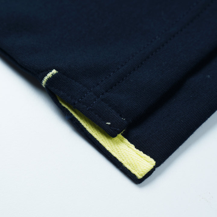 Poney Boys Navy Blocking Colour Oversized Tee