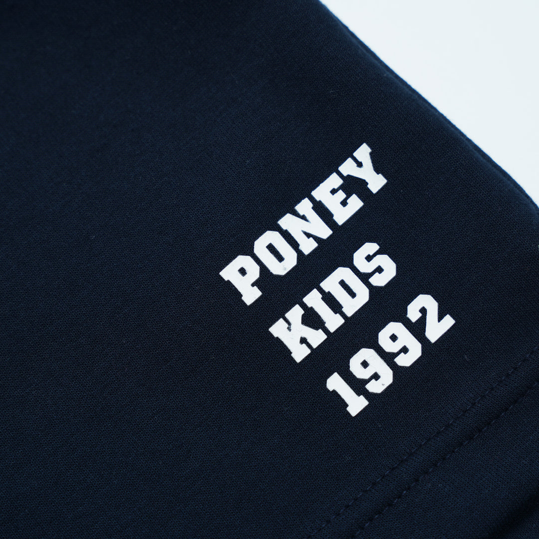Poney Boys Navy Blocking Colour Oversized Tee