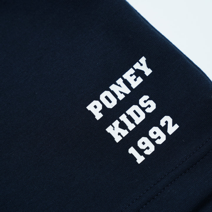 Poney Boys Navy Blocking Colour Oversized Tee