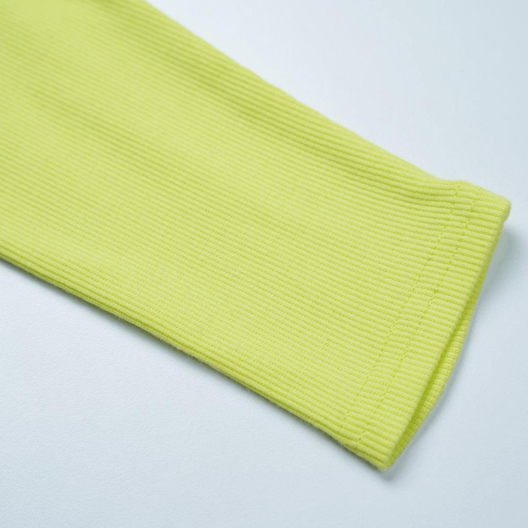 Poney Girls Lime Long Sleeves Ribbed Sweatshirt