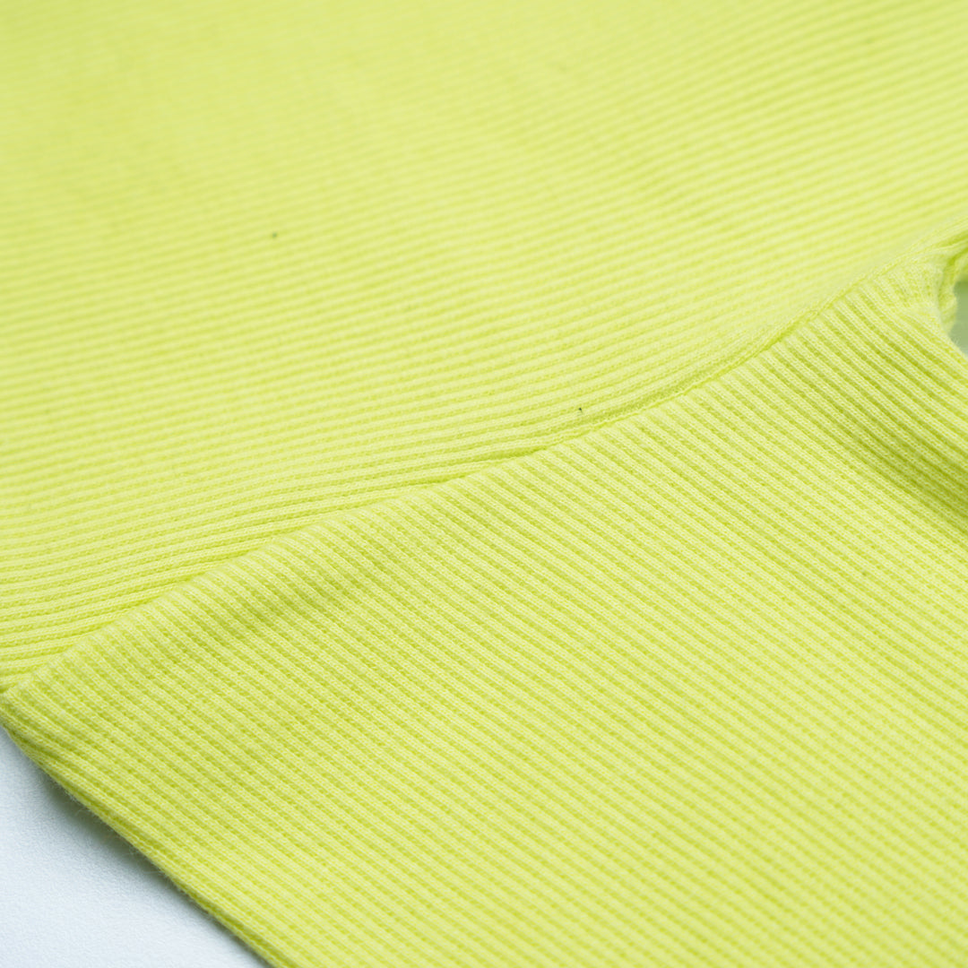 Poney Girls Lime Long Sleeves Ribbed Sweatshirt