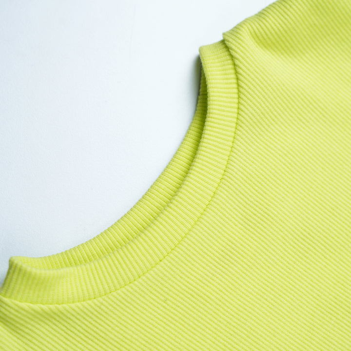 Poney Girls Lime Long Sleeves Ribbed Sweatshirt