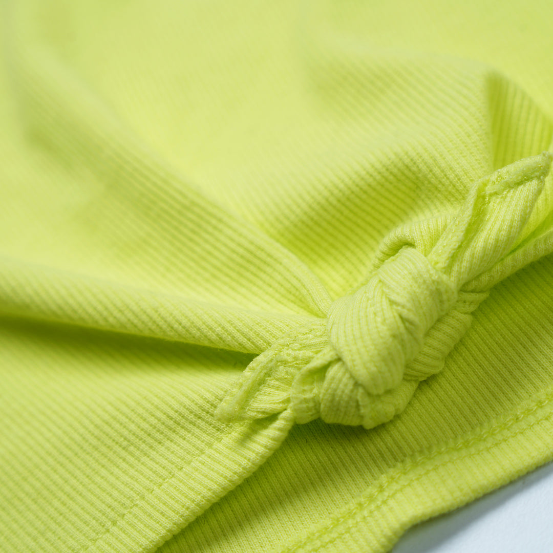 Poney Girls Lime Long Sleeves Ribbed Sweatshirt