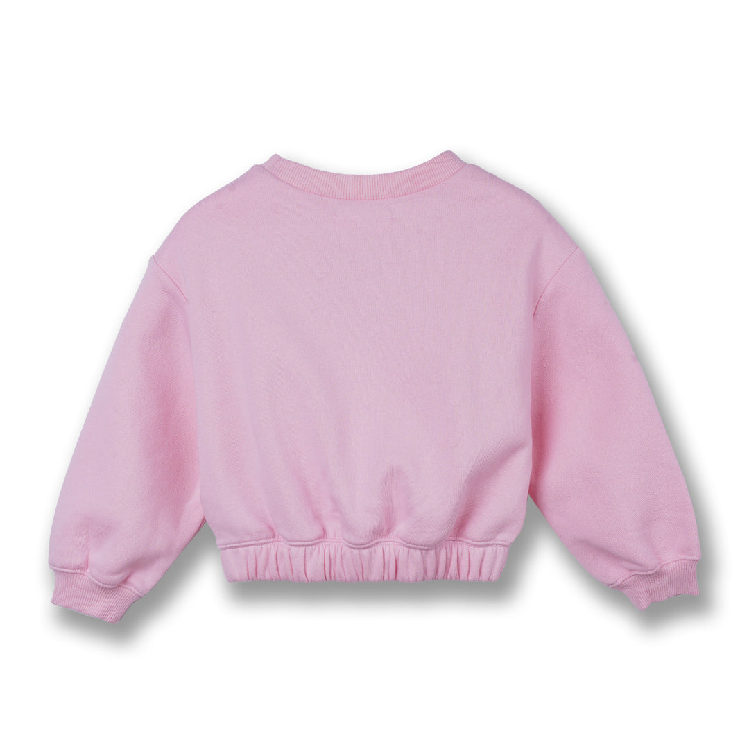 Poney Girls Pink Printed Sweatshirt