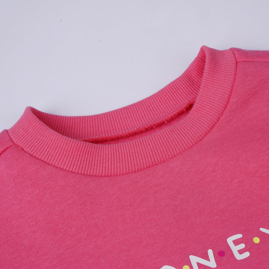 Poney Girls Fuchsia Printed Sweatshirt