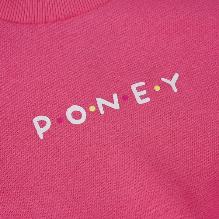 Poney Girls Fuchsia Printed Sweatshirt