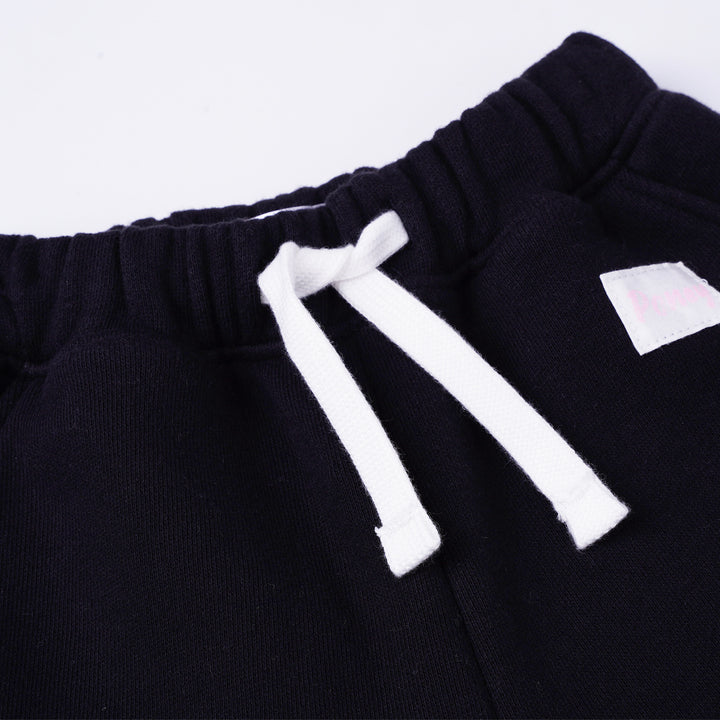 Poney Girls Black Jogger Pants with Drawstring