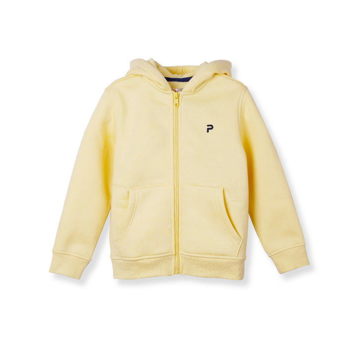 Poney Boys Yellow Zipper Hooded Jacket