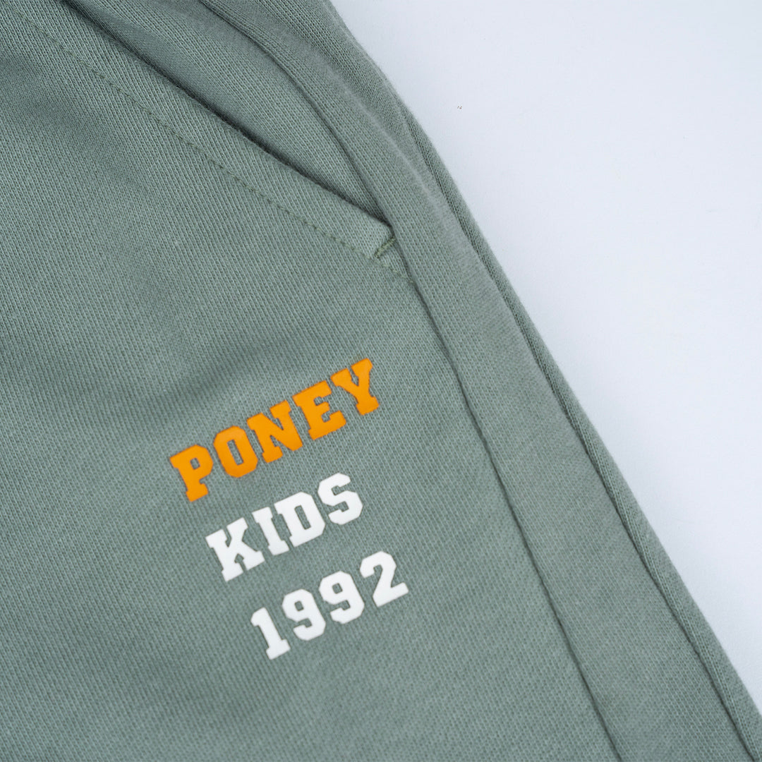 Poney Boys Green Knit Long Pants