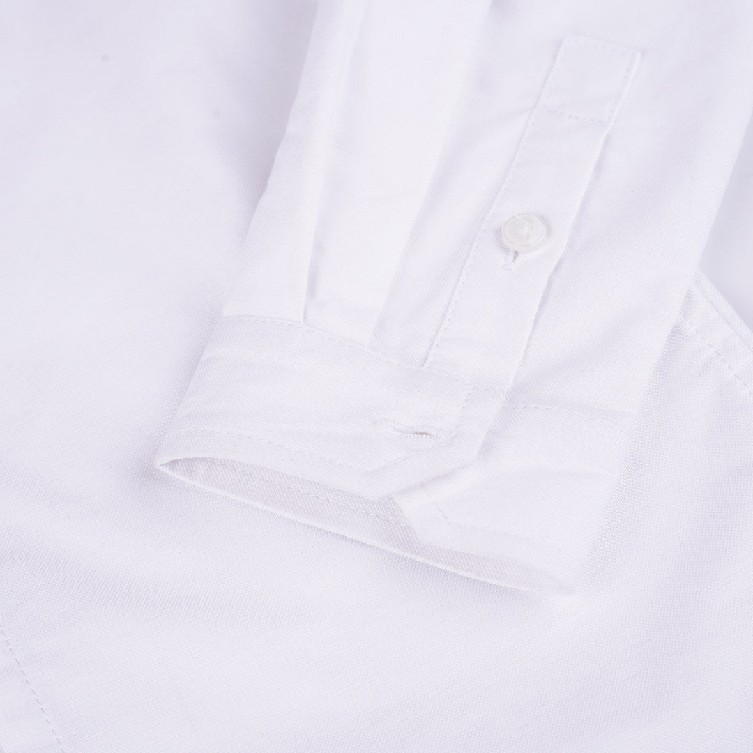 Poney Boys White Oxford Long Sleeve Shirt with Bow Tie