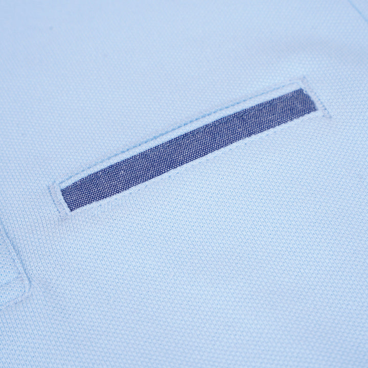 Poney Boys Blue Henley Collar Short Sleeve Tee