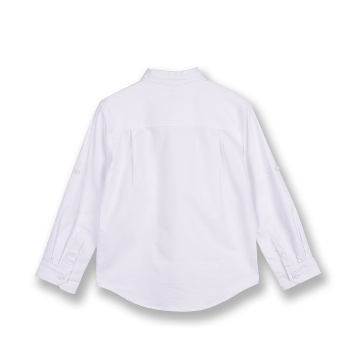 Poney Boys White Oxford Button Down Long Sleeve Shirt