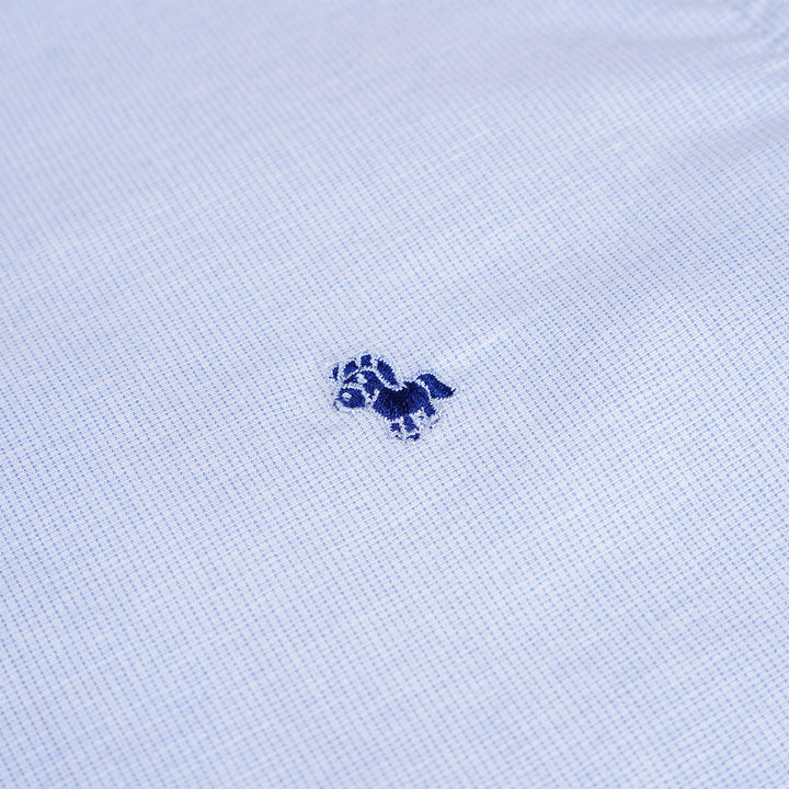 Poney Boys Blue Stand-up Collared Long Sleeve Shirt