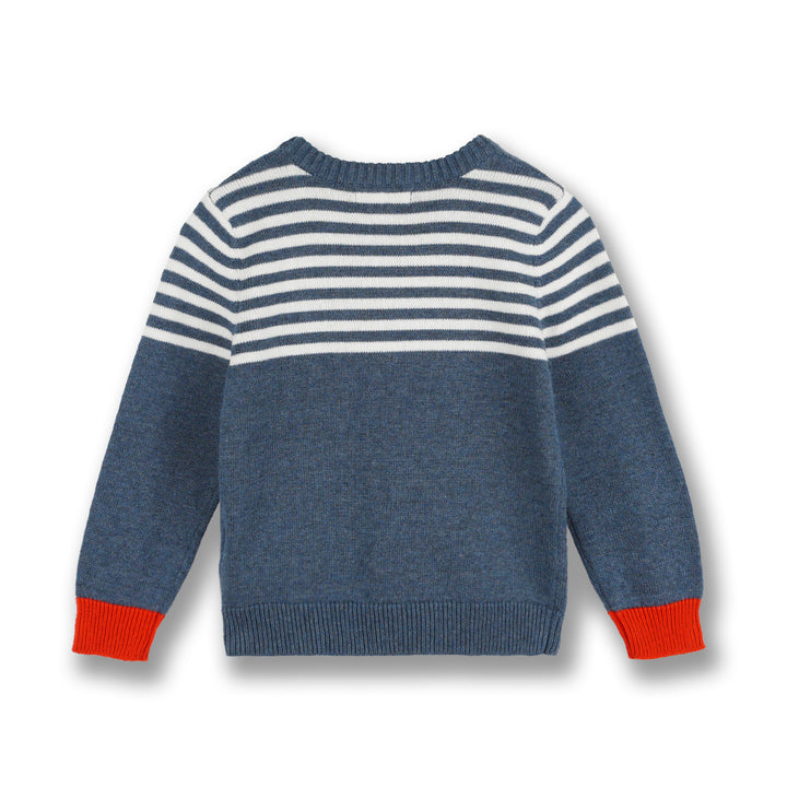 Poney Boys Blue Striped Sweatshirt